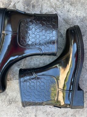 Coach rain boot booties